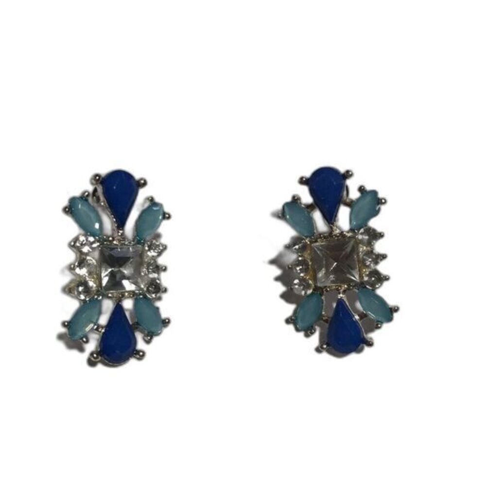 Vintage women Pierced Rhinestone‎ Earrings